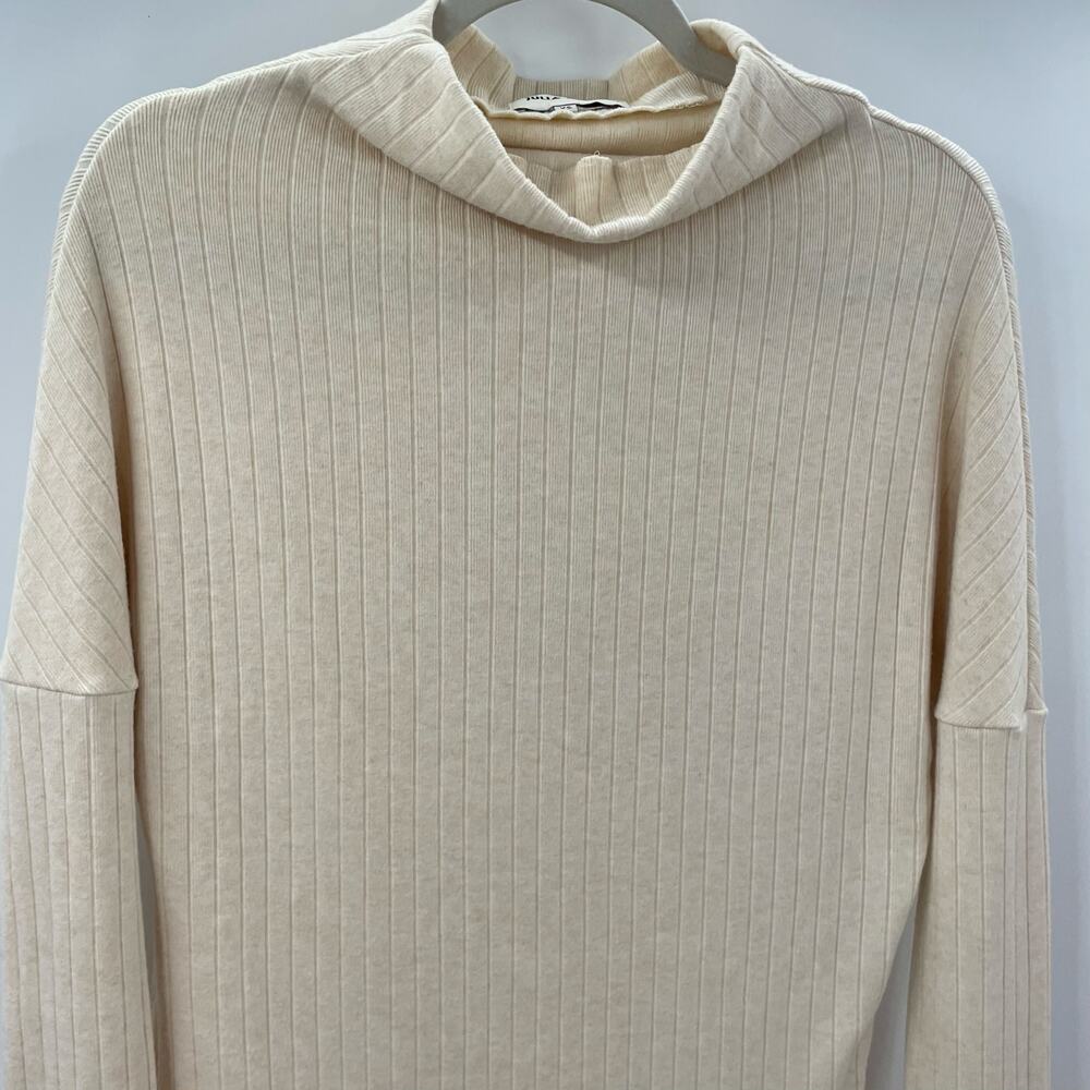 Julia Allert Rib Knit Suit Asymmetric Blouse & Basic Skirt Beige XS - Picture 6 of 16